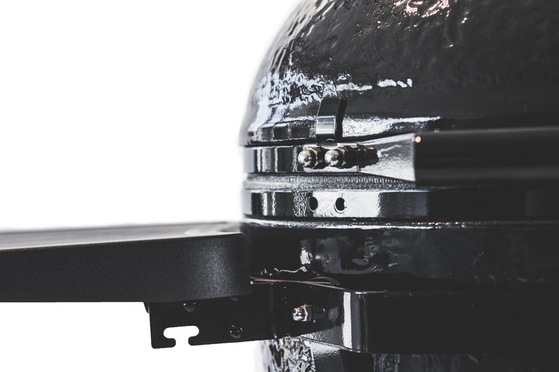 Primo Oval LG 300 All-In-One Kamado Charcoal Grill – Made in USA, 300 sq in Cooking Area, Freestanding Ceramic BBQ with Cradle, Shelves, Tools