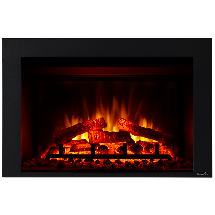 SimpliFire 30-inch Built-In Electric Fireplace Warms up to 400 sq Ft, Traditional Design with Modern Controls, No Venting Needed, Comes w/ Remote