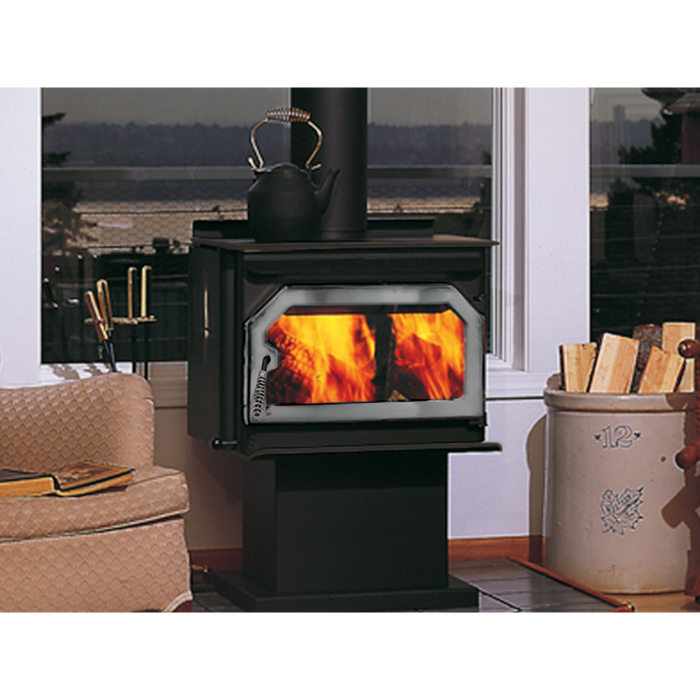 IronStrike Striker S160 Wood Stove, 55,600 BTU, Heats 700-1400 sq ft, 18" Logs, EPA Certified