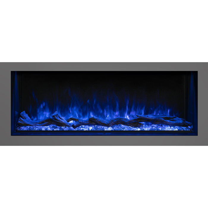 Modern Flames 120 inch Electric Fireplace Insert Landscape Pro Multi, Built In Heater, Multi Sided View, Wi-Fi Control, RGB Flame, Indoor & Outdoor, LPM-12016