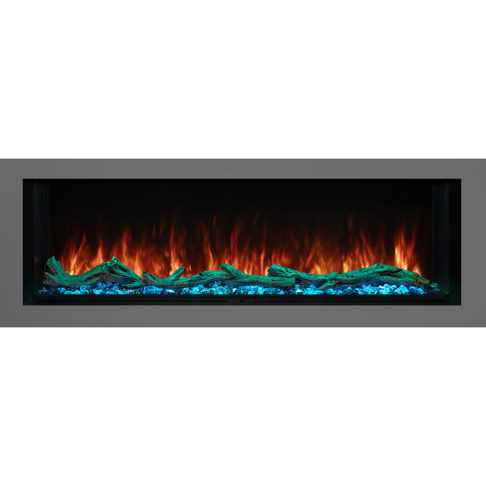 Modern Flames 120 inch Electric Fireplace Insert Landscape Pro Multi, Built In Heater, Multi Sided View, Wi-Fi Control, RGB Flame, Indoor & Outdoor, LPM-12016