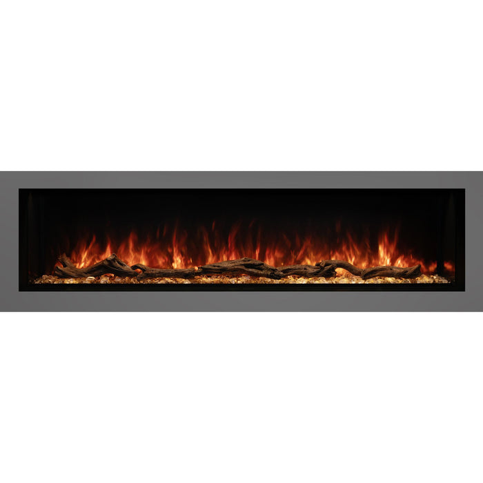 Modern Flames 120 inch Electric Fireplace Insert Landscape Pro Multi, Built In Heater, Multi Sided View, Wi-Fi Control, RGB Flame, Indoor & Outdoor, LPM-12016