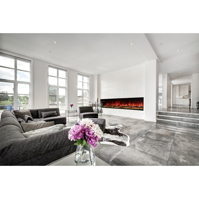 Modern Flames Landscape Pro Multi Electric Fireplace, Available in 44" 56" 68" 80" 96" 120", Built-in Heater, Multi-Sided View, Wi-Fi Control, RGB Flame, Indoor & Outdoor