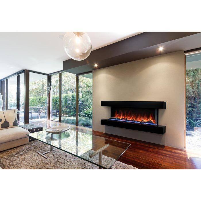 Modern Flames 120 inch Electric Fireplace Insert Landscape Pro Multi, Built In Heater, Multi Sided View, Wi-Fi Control, RGB Flame, Indoor & Outdoor, LPM-12016