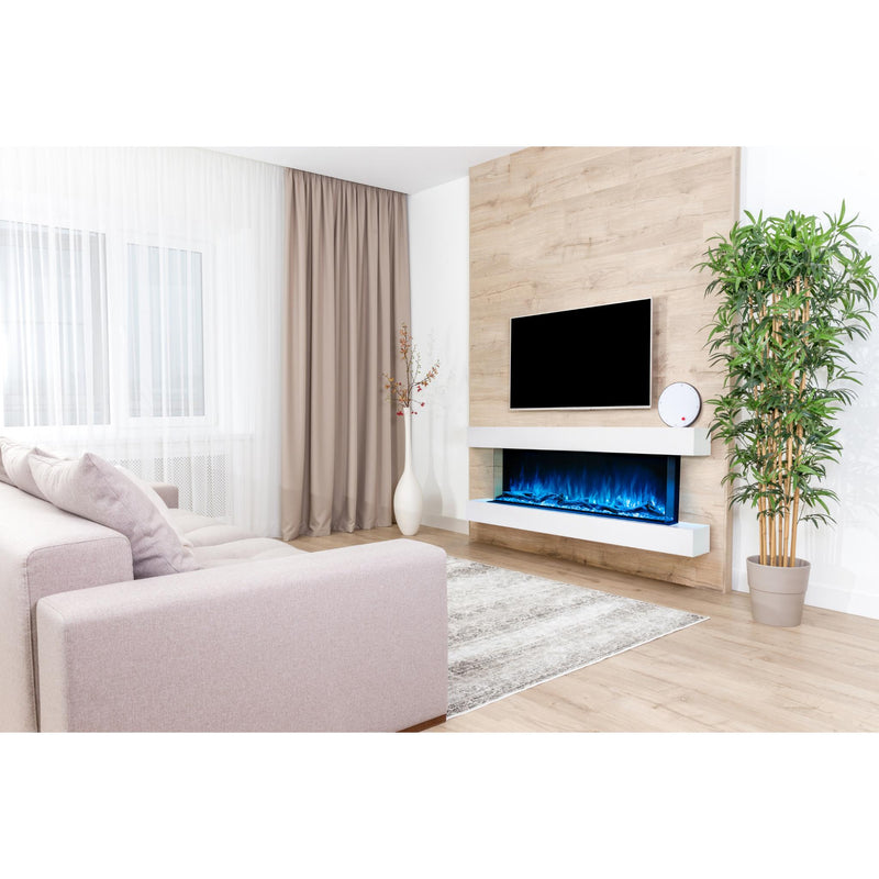 Modern Flames Landscape Pro Multi Electric Fireplace, Available in 44" 56" 68" 80" 96" 120", Built-in Heater, Multi-Sided View, Wi-Fi Control, RGB Flame, Indoor & Outdoor
