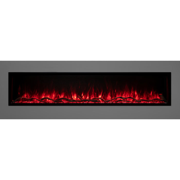 Modern Flames 44 inch Linear Electric Fireplace Insert Landscape Pro Slim, Built In Heater, Indoor/Outdoor, Realistic Multi Color Flame Technology LPS-4414