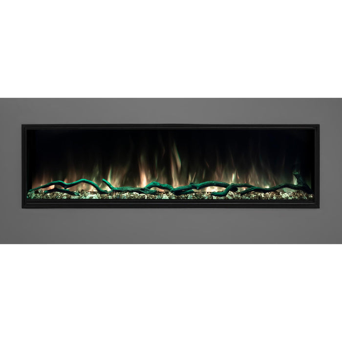 Modern Flames 44 inch Linear Electric Fireplace Insert Landscape Pro Slim, Built In Heater, Indoor/Outdoor, Realistic Multi Color Flame Technology LPS-4414