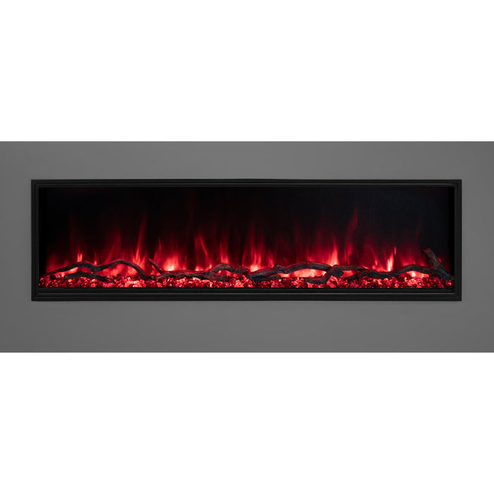 Modern Flames 44 inch Linear Electric Fireplace Insert Landscape Pro Slim, Built In Heater, Indoor/Outdoor, Realistic Multi Color Flame Technology LPS-4414