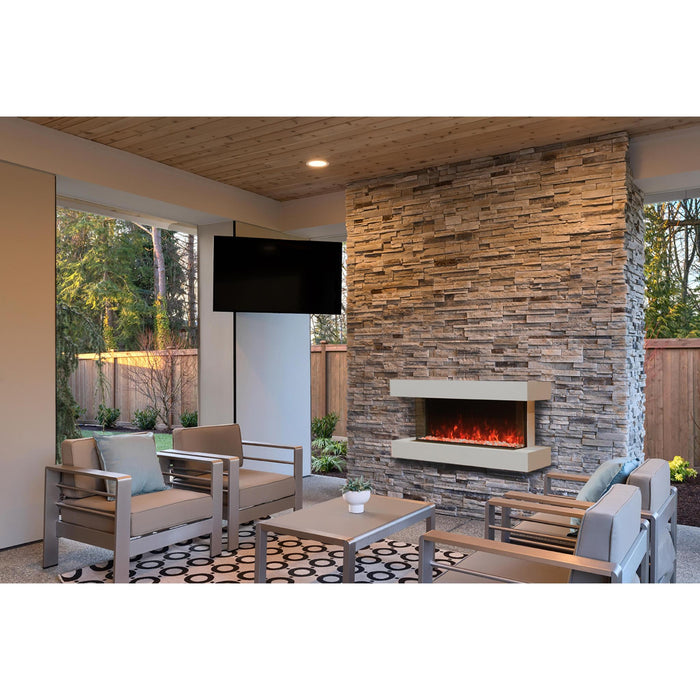 Modern Flames 120 inch Electric Fireplace Insert Landscape Pro Multi, Built In Heater, Multi Sided View, Wi-Fi Control, RGB Flame, Indoor & Outdoor, LPM-12016