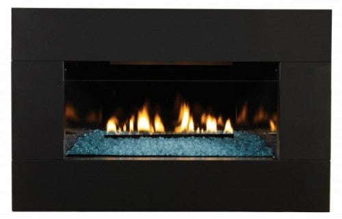 Empire 20-inch Ventless Gas Fireplace Loft Series, Black Reflective Liner, On/Off Switch with Thermostatic Remote Control, Variety of Crushed Glass Options, Optional Blower VFLC20IN