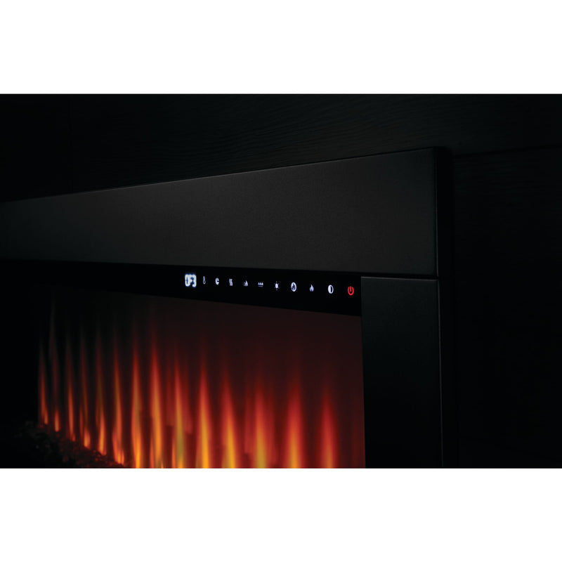 Napoleon CLEARion Elite See-Through Built-In Electric Fireplace, Dual-Zone Heating, Smart Privacy Glass (Clear to Opaque), 10,000 BTU, Orange/Blue Flames, 15 Ember Colors, Logs & Crystal Media Included