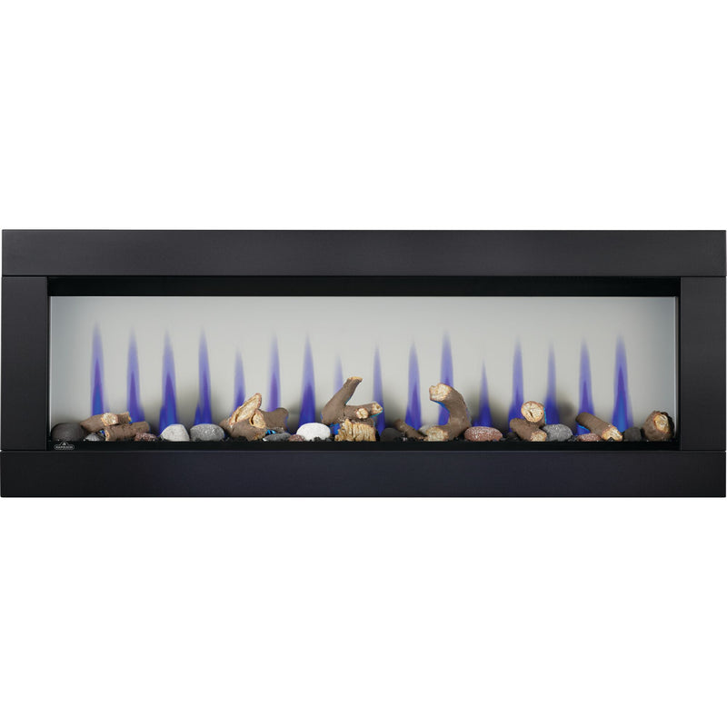 Napoleon CLEARion Elite See-Through Built-In Electric Fireplace, Dual-Zone Heating, Smart Privacy Glass (Clear to Opaque), 10,000 BTU, Orange/Blue Flames, 15 Ember Colors, Logs & Crystal Media Included