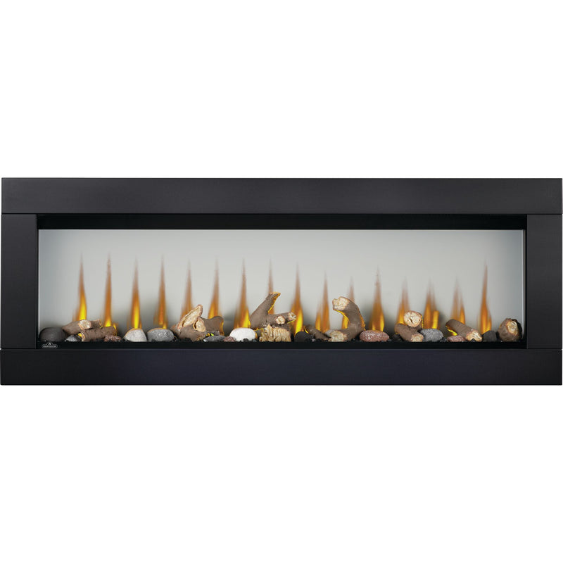 Napoleon CLEARion Elite See-Through Built-In Electric Fireplace, Dual-Zone Heating, Smart Privacy Glass (Clear to Opaque), 10,000 BTU, Orange/Blue Flames, 15 Ember Colors, Logs & Crystal Media Included