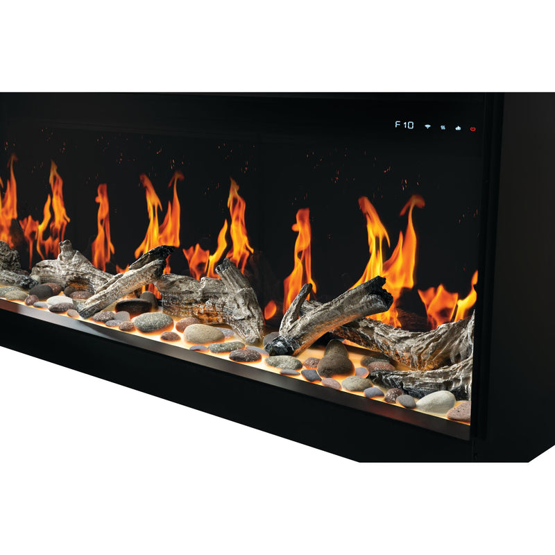 Napoleon Luminex 65-inch Built-In LCD Electric Fireplace, Multi-Sided Install, Realistic Gas/Wood Flames, Crackling Sound, 10,000 BTU Heat, App & Voice Control, Tinted Glass, Remote Included, Beach Fire Logs & Woodland Media Kit Included
