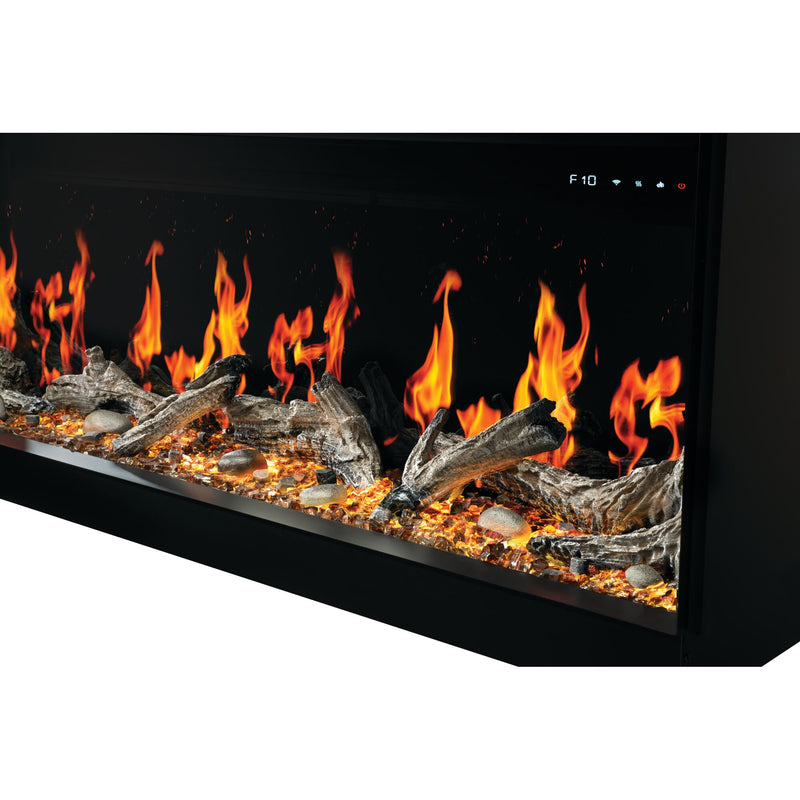 Napoleon Luminex 65-inch Built-In LCD Electric Fireplace, Multi-Sided Install, Realistic Gas/Wood Flames, Crackling Sound, 10,000 BTU Heat, App & Voice Control, Tinted Glass, Remote Included, Beach Fire Logs & Woodland Media Kit Included