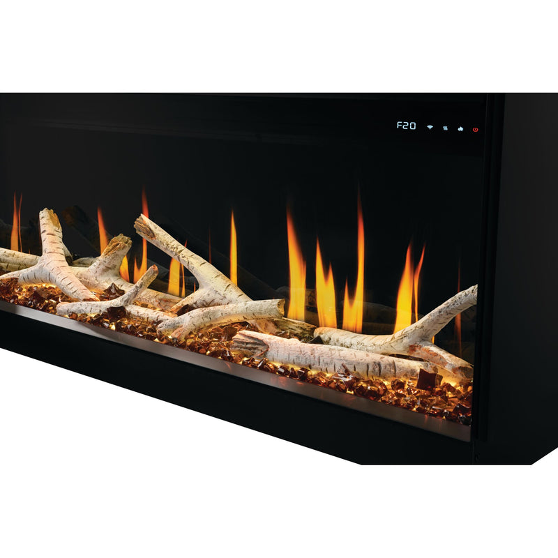 Napoleon Luminex 65-inch Built-In LCD Electric Fireplace, Multi-Sided Install, Realistic Gas/Wood Flames, Crackling Sound, 10,000 BTU Heat, App & Voice Control, Tinted Glass, Remote Included, Beach Fire Logs & Woodland Media Kit Included
