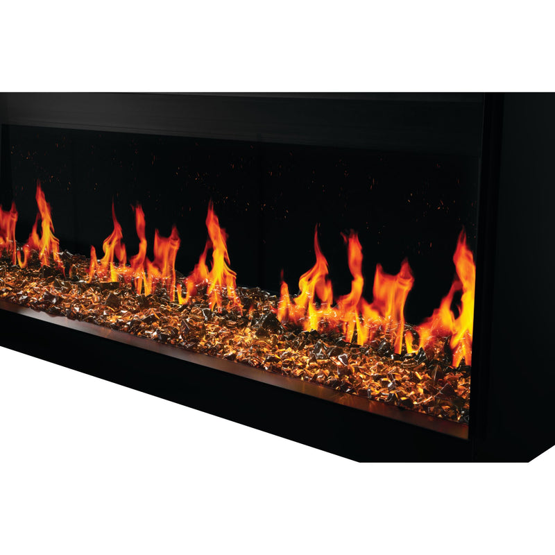 Napoleon Luminex 65-inch Built-In LCD Electric Fireplace, Multi-Sided Install, Realistic Gas/Wood Flames, Crackling Sound, 10,000 BTU Heat, App & Voice Control, Tinted Glass, Remote Included, Beach Fire Logs & Woodland Media Kit Included