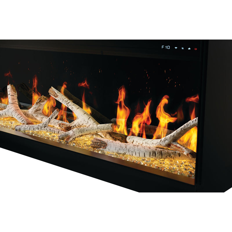 Napoleon Luminex 65-inch Built-In LCD Electric Fireplace, Multi-Sided Install, Realistic Gas/Wood Flames, Crackling Sound, 10,000 BTU Heat, App & Voice Control, Tinted Glass, Remote Included, Beach Fire Logs & Woodland Media Kit Included