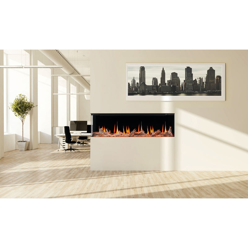 Napoleon Luminex 65-inch Built-In LCD Electric Fireplace, Multi-Sided Install, Realistic Gas/Wood Flames, Crackling Sound, 10,000 BTU Heat, App & Voice Control, Tinted Glass, Remote Included, Beach Fire Logs & Woodland Media Kit Included
