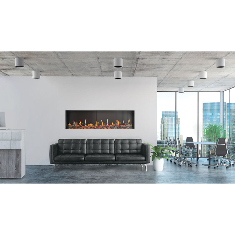 Napoleon Luminex 65-inch Built-In LCD Electric Fireplace, Multi-Sided Install, Realistic Gas/Wood Flames, Crackling Sound, 10,000 BTU Heat, App & Voice Control, Tinted Glass, Remote Included, Beach Fire Logs & Woodland Media Kit Included