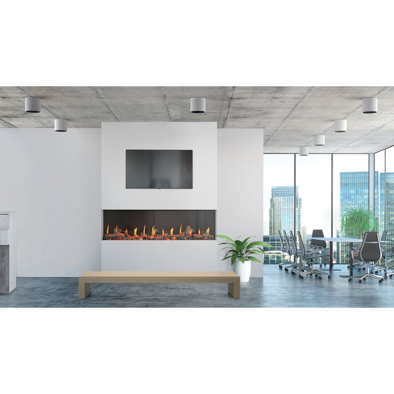 Napoleon Luminex 65-inch Built-In LCD Electric Fireplace, Multi-Sided Install, Realistic Gas/Wood Flames, Crackling Sound, 10,000 BTU Heat, App & Voice Control, Tinted Glass, Remote Included, Beach Fire Logs & Woodland Media Kit Included