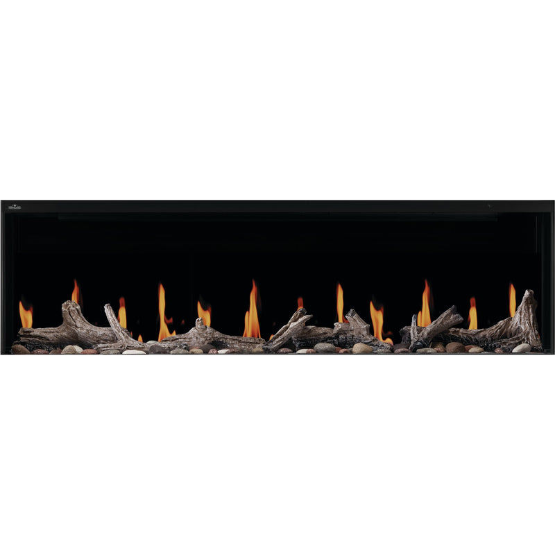 Napoleon Luminex 65-inch Built-In LCD Electric Fireplace, Multi-Sided Install, Realistic Gas/Wood Flames, Crackling Sound, 10,000 BTU Heat, App & Voice Control, Tinted Glass, Remote Included, Beach Fire Logs & Woodland Media Kit Included