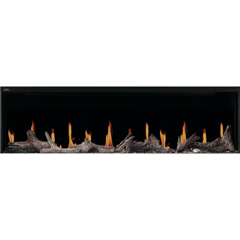 Napoleon Luminex 65-inch Built-In LCD Electric Fireplace, Multi-Sided Install, Realistic Gas/Wood Flames, Crackling Sound, 10,000 BTU Heat, App & Voice Control, Tinted Glass, Remote Included, Beach Fire Logs & Woodland Media Kit Included