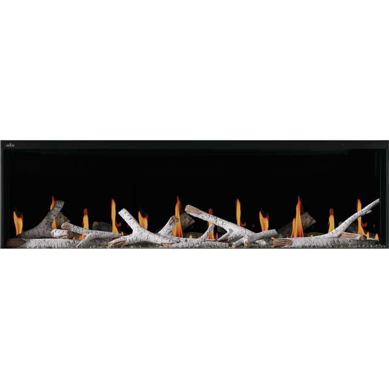Napoleon Luminex 65-inch Built-In LCD Electric Fireplace, Multi-Sided Install, Realistic Gas/Wood Flames, Crackling Sound, 10,000 BTU Heat, App & Voice Control, Tinted Glass, Remote Included, Beach Fire Logs & Woodland Media Kit Included