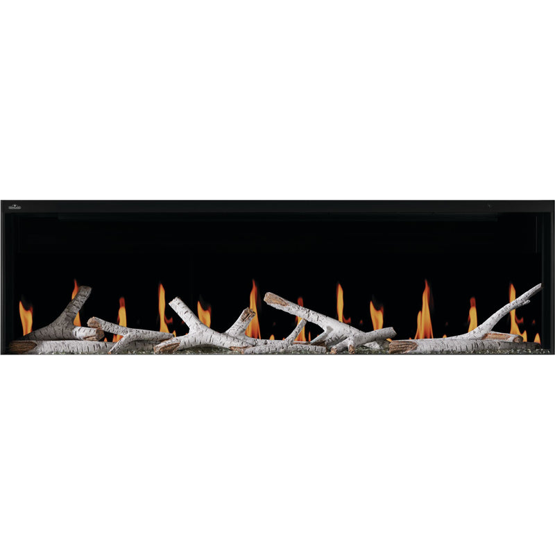 Napoleon Luminex 65-inch Built-In LCD Electric Fireplace, Multi-Sided Install, Realistic Gas/Wood Flames, Crackling Sound, 10,000 BTU Heat, App & Voice Control, Tinted Glass, Remote Included, Beach Fire Logs & Woodland Media Kit Included
