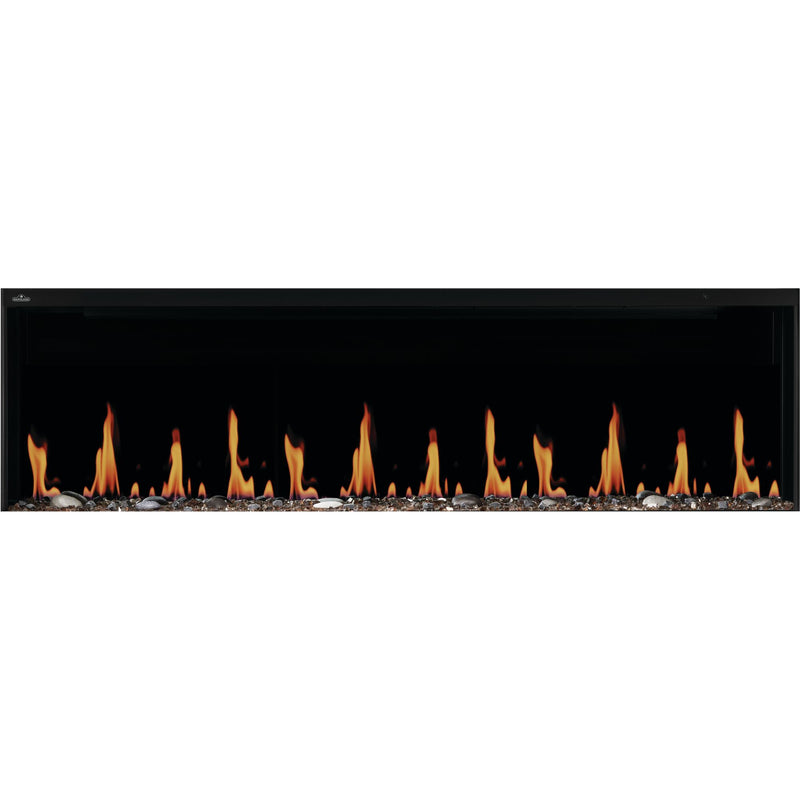 Napoleon Luminex 65-inch Built-In LCD Electric Fireplace, Multi-Sided Install, Realistic Gas/Wood Flames, Crackling Sound, 10,000 BTU Heat, App & Voice Control, Tinted Glass, Remote Included, Beach Fire Logs & Woodland Media Kit Included