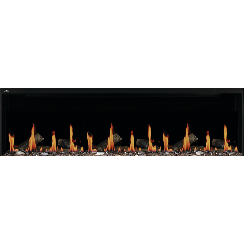Napoleon Luminex 65-inch Built-In LCD Electric Fireplace, Multi-Sided Install, Realistic Gas/Wood Flames, Crackling Sound, 10,000 BTU Heat, App & Voice Control, Tinted Glass, Remote Included, Beach Fire Logs & Woodland Media Kit Included