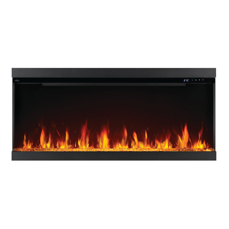 Napoleon Astound FlexMount 50" Electric Fireplace – Wall Mounted, Partial or Full Recess Install, 1/2/3-Sided Viewing Configuration, Spark Flame Visuals, Smart App & Voice Control, 10,000 BTU Heat, Beach Fire Logs & Woodland Kit Included