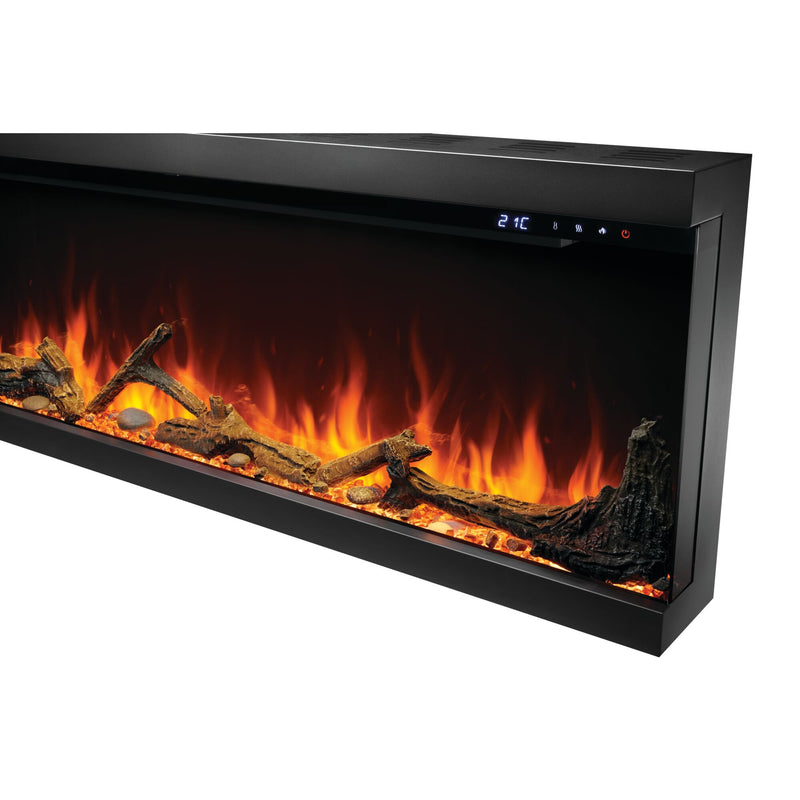 Napoleon Astound FlexMount 50" Electric Fireplace – Wall Mounted, Partial or Full Recess Install, 1/2/3-Sided Viewing Configuration, Spark Flame Visuals, Smart App & Voice Control, 10,000 BTU Heat, Beach Fire Logs & Woodland Kit Included