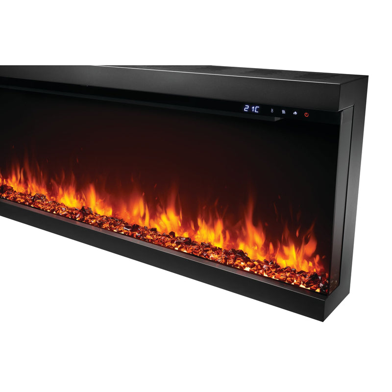 Napoleon Astound FlexMount 50" Electric Fireplace – Wall Mounted, Partial or Full Recess Install, 1/2/3-Sided Viewing Configuration, Spark Flame Visuals, Smart App & Voice Control, 10,000 BTU Heat, Beach Fire Logs & Woodland Kit Included