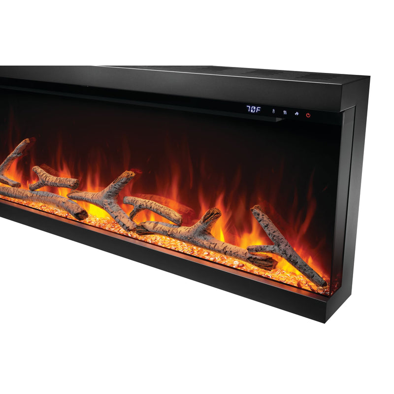 Napoleon Astound FlexMount 50" Electric Fireplace – Wall Mounted, Partial or Full Recess Install, 1/2/3-Sided Viewing Configuration, Spark Flame Visuals, Smart App & Voice Control, 10,000 BTU Heat, Beach Fire Logs & Woodland Kit Included