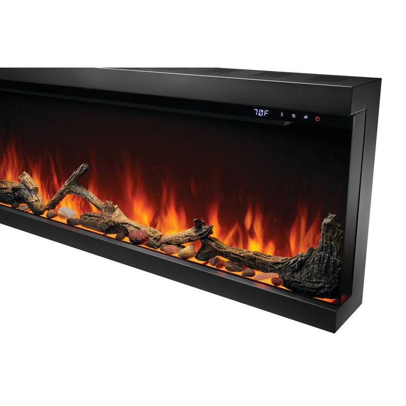 Napoleon Astound FlexMount 50" Electric Fireplace – Wall Mounted, Partial or Full Recess Install, 1/2/3-Sided Viewing Configuration, Spark Flame Visuals, Smart App & Voice Control, 10,000 BTU Heat, Beach Fire Logs & Woodland Kit Included