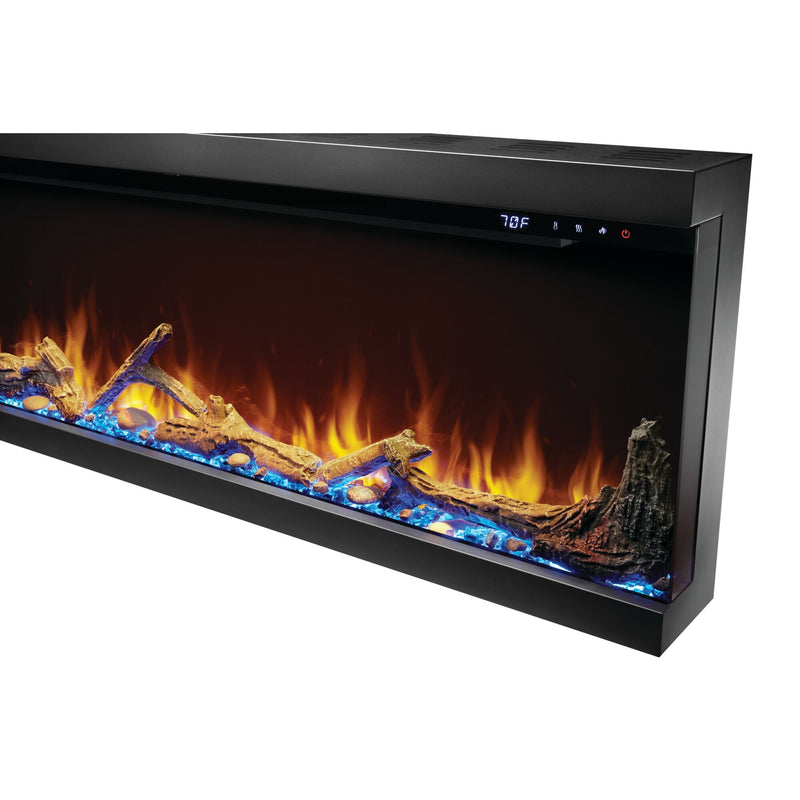 Napoleon Astound FlexMount 50" Electric Fireplace – Wall Mounted, Partial or Full Recess Install, 1/2/3-Sided Viewing Configuration, Spark Flame Visuals, Smart App & Voice Control, 10,000 BTU Heat, Beach Fire Logs & Woodland Kit Included