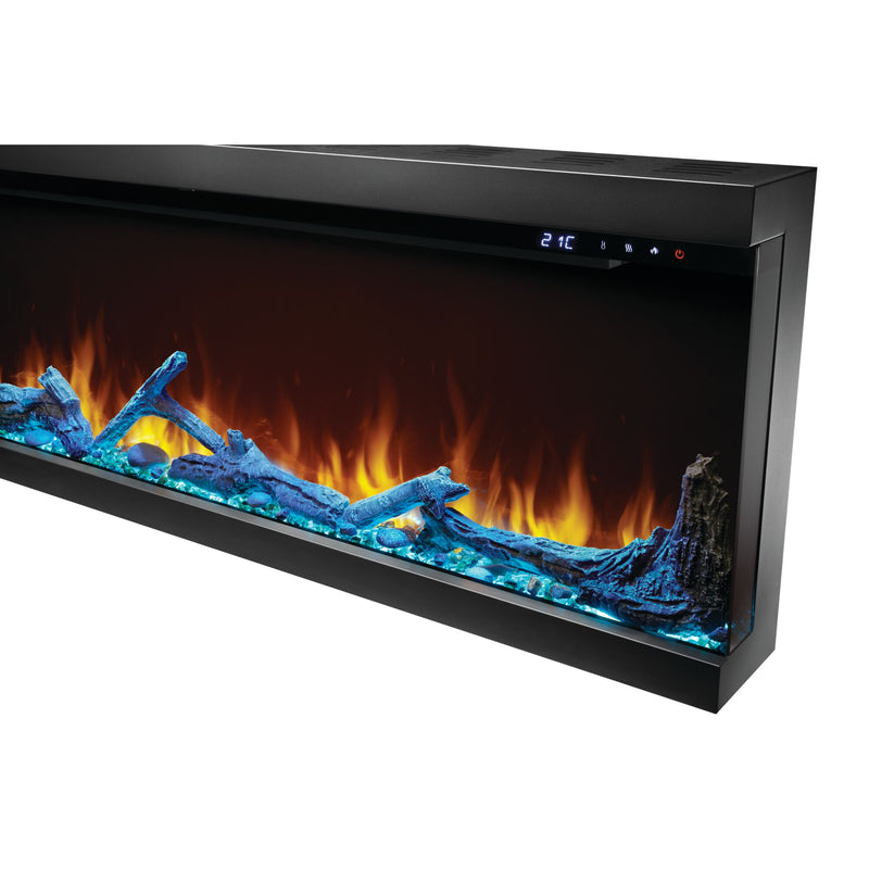 Napoleon Astound FlexMount 50" Electric Fireplace – Wall Mounted, Partial or Full Recess Install, 1/2/3-Sided Viewing Configuration, Spark Flame Visuals, Smart App & Voice Control, 10,000 BTU Heat, Beach Fire Logs & Woodland Kit Included