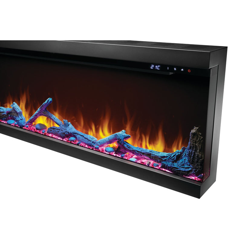 Napoleon Astound FlexMount 50" Electric Fireplace – Wall Mounted, Partial or Full Recess Install, 1/2/3-Sided Viewing Configuration, Spark Flame Visuals, Smart App & Voice Control, 10,000 BTU Heat, Beach Fire Logs & Woodland Kit Included
