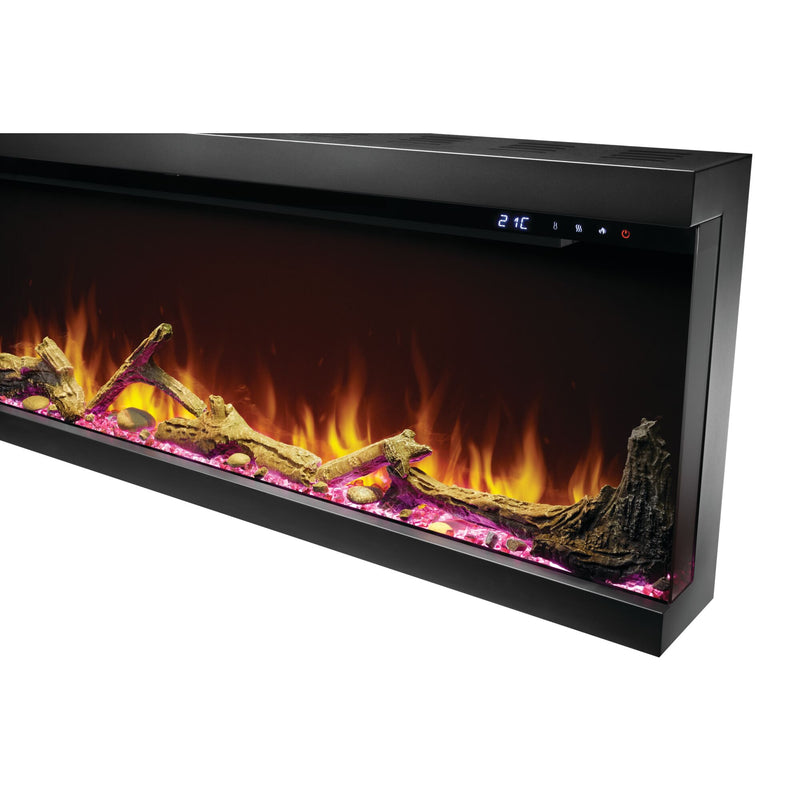 Napoleon Astound FlexMount 50" Electric Fireplace – Wall Mounted, Partial or Full Recess Install, 1/2/3-Sided Viewing Configuration, Spark Flame Visuals, Smart App & Voice Control, 10,000 BTU Heat, Beach Fire Logs & Woodland Kit Included