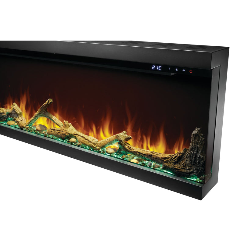 Napoleon Astound FlexMount 50" Electric Fireplace – Wall Mounted, Partial or Full Recess Install, 1/2/3-Sided Viewing Configuration, Spark Flame Visuals, Smart App & Voice Control, 10,000 BTU Heat, Beach Fire Logs & Woodland Kit Included