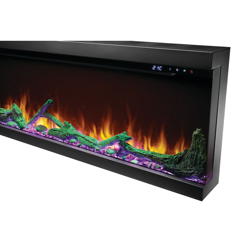 Napoleon Astound FlexMount 50" Electric Fireplace – Wall Mounted, Partial or Full Recess Install, 1/2/3-Sided Viewing Configuration, Spark Flame Visuals, Smart App & Voice Control, 10,000 BTU Heat, Beach Fire Logs & Woodland Kit Included