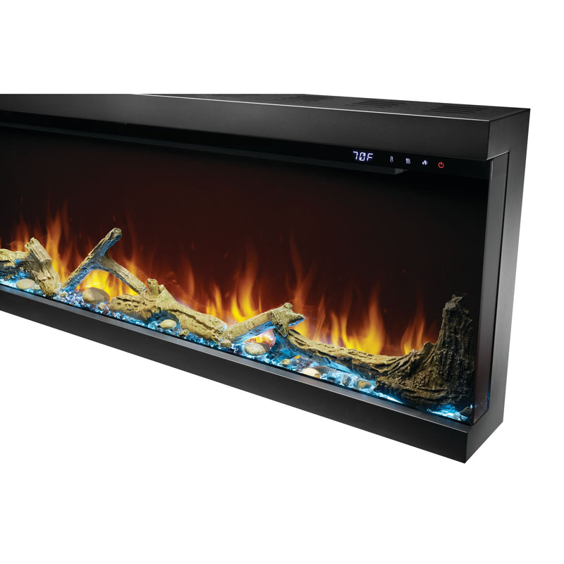 Napoleon Astound FlexMount 50" Electric Fireplace – Wall Mounted, Partial or Full Recess Install, 1/2/3-Sided Viewing Configuration, Spark Flame Visuals, Smart App & Voice Control, 10,000 BTU Heat, Beach Fire Logs & Woodland Kit Included