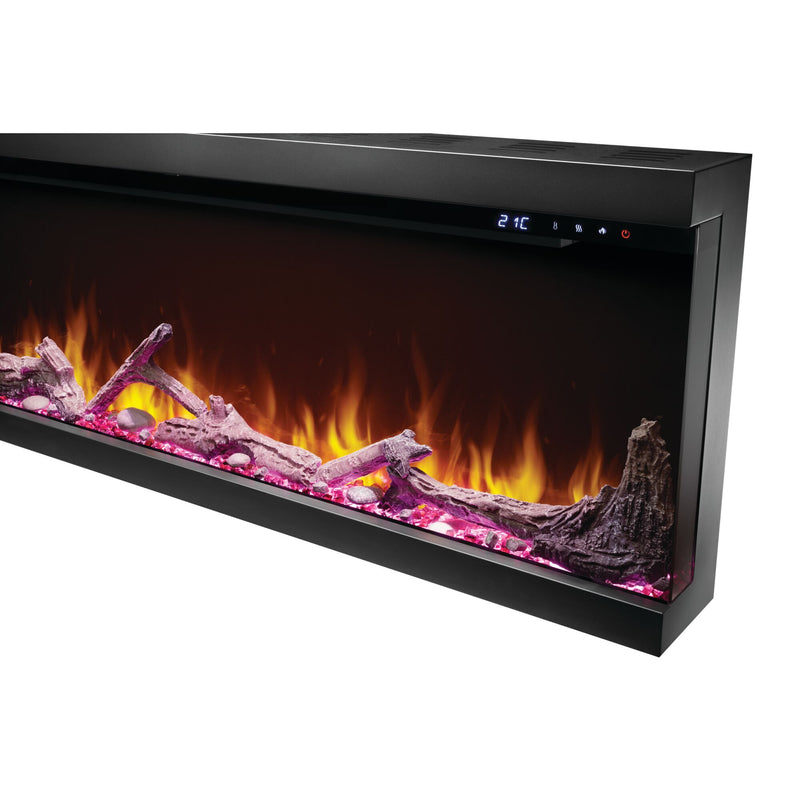 Napoleon Astound FlexMount 50" Electric Fireplace – Wall Mounted, Partial or Full Recess Install, 1/2/3-Sided Viewing Configuration, Spark Flame Visuals, Smart App & Voice Control, 10,000 BTU Heat, Beach Fire Logs & Woodland Kit Included