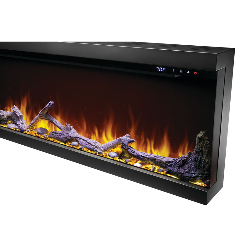 Napoleon Astound FlexMount 50" Electric Fireplace – Wall Mounted, Partial or Full Recess Install, 1/2/3-Sided Viewing Configuration, Spark Flame Visuals, Smart App & Voice Control, 10,000 BTU Heat, Beach Fire Logs & Woodland Kit Included