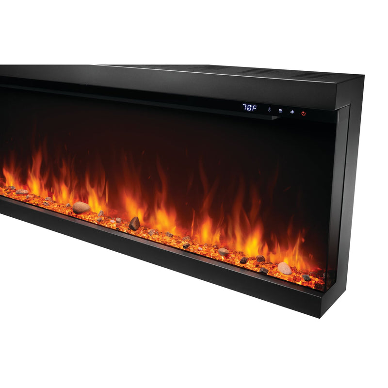 Napoleon Astound FlexMount 50" Electric Fireplace – Wall Mounted, Partial or Full Recess Install, 1/2/3-Sided Viewing Configuration, Spark Flame Visuals, Smart App & Voice Control, 10,000 BTU Heat, Beach Fire Logs & Woodland Kit Included