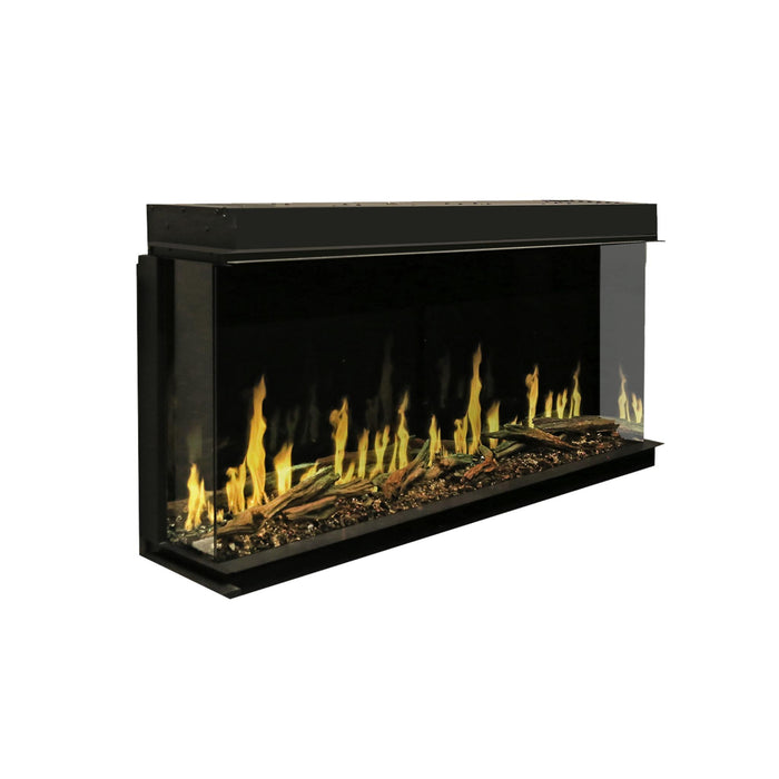 Modern Flames 52 inch Linear Wall Mounted Electric Fireplace Orion Multi Sided Viewing Option,  Built in Heater, HELIOVISION Flame, Customizable Fire Colors, Smart Control, OR52-MULTI