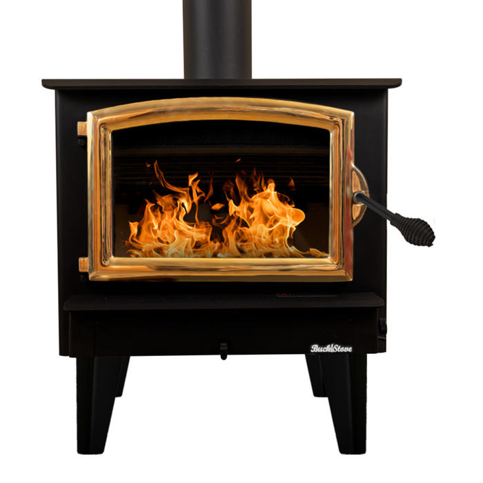 Buck Stove Model 74 Large Wood Burning Stove, Non-Catalytic, 52,400 BTU, Heats 1500-2600 sq ft, Efficient, Blower Included