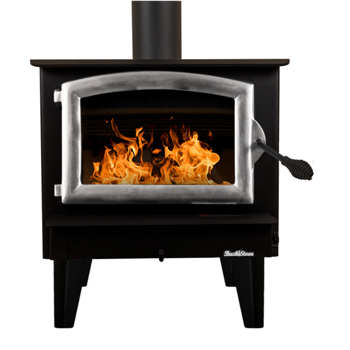 Buck Stove Model 74 Large Wood Burning Stove, Non-Catalytic, 52,400 BTU, Heats 1500-2600 sq ft, Efficient, Blower Included