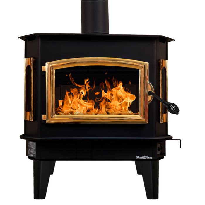 Buck Stove Model 81 Large Wood Burning Stove, Non-Catalytic, 59,500 BTU, Heats 1600-2700 sq ft, Insert/Freestanding Options, Blower Included